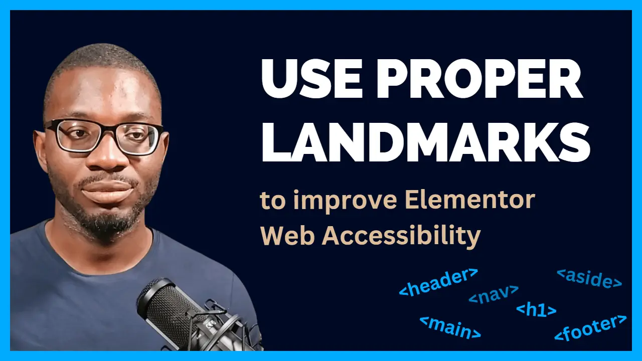 Enhance web accessibility in Elementor