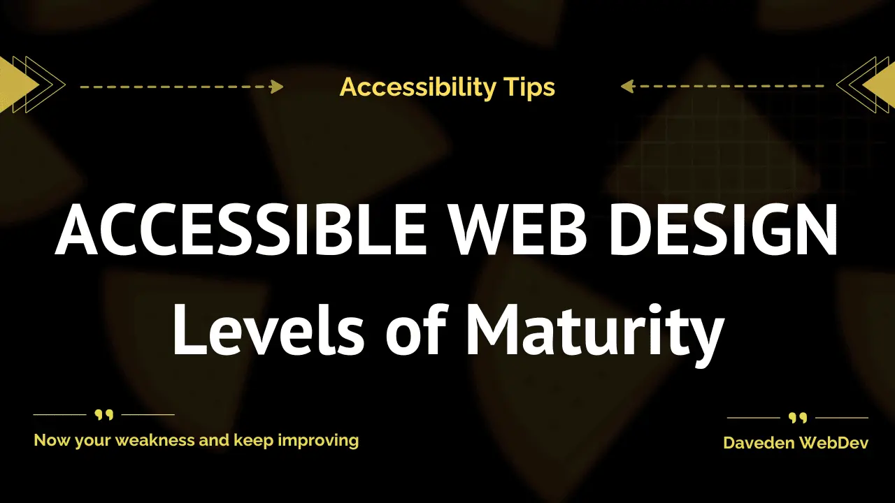Accessible Web Design: Levels of Maturity