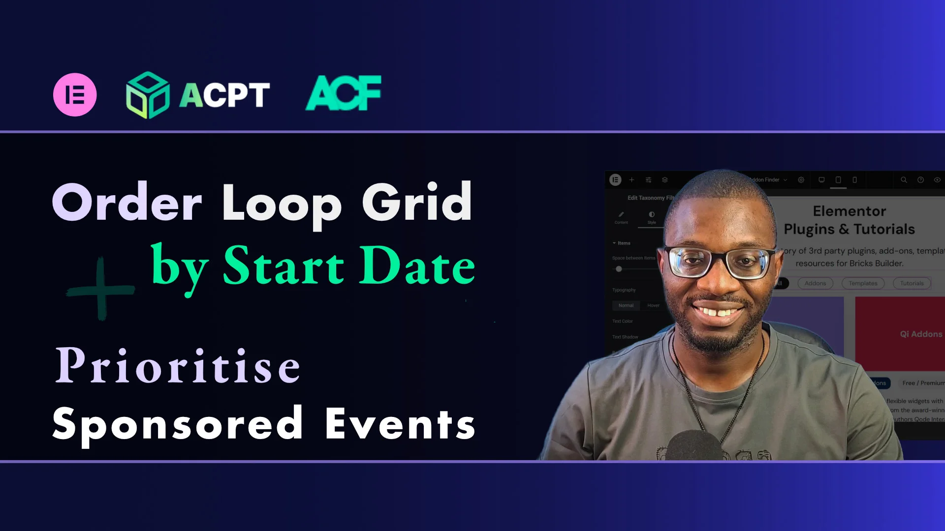 Order Elementor loop by ACPT date field with some priority listing items at the top