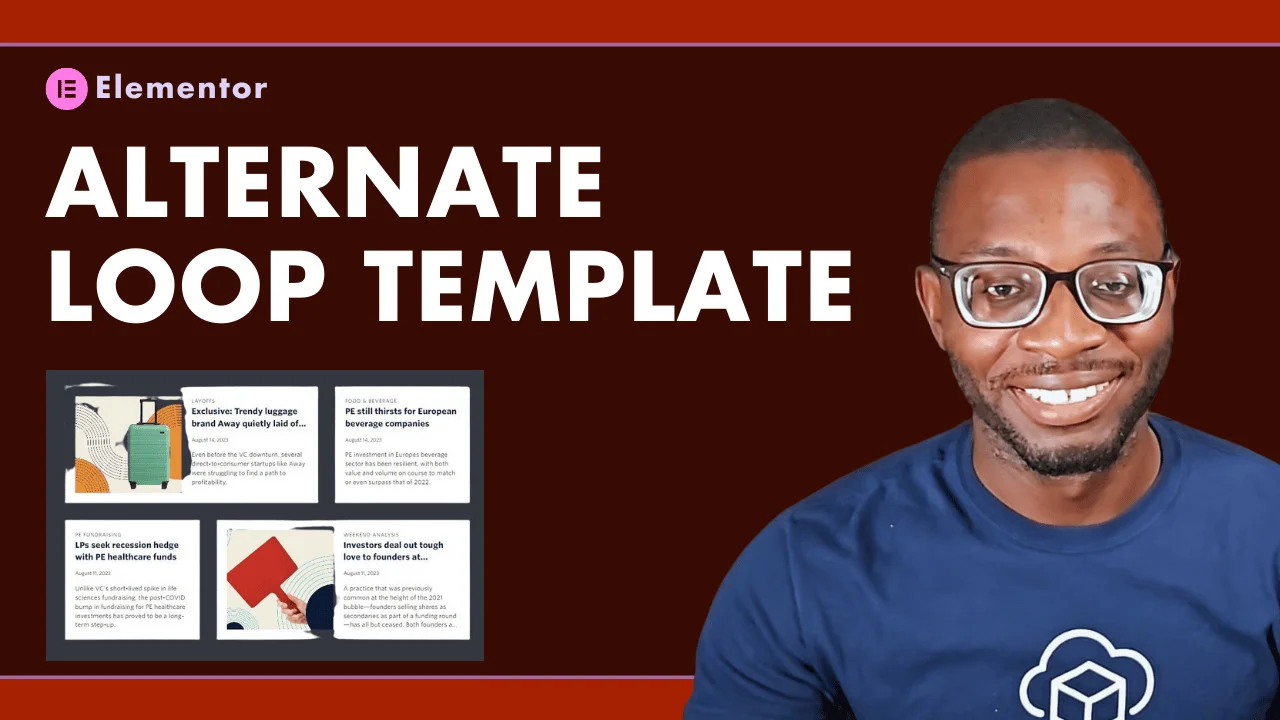 Alternate loop template in Elementor that reverses per row