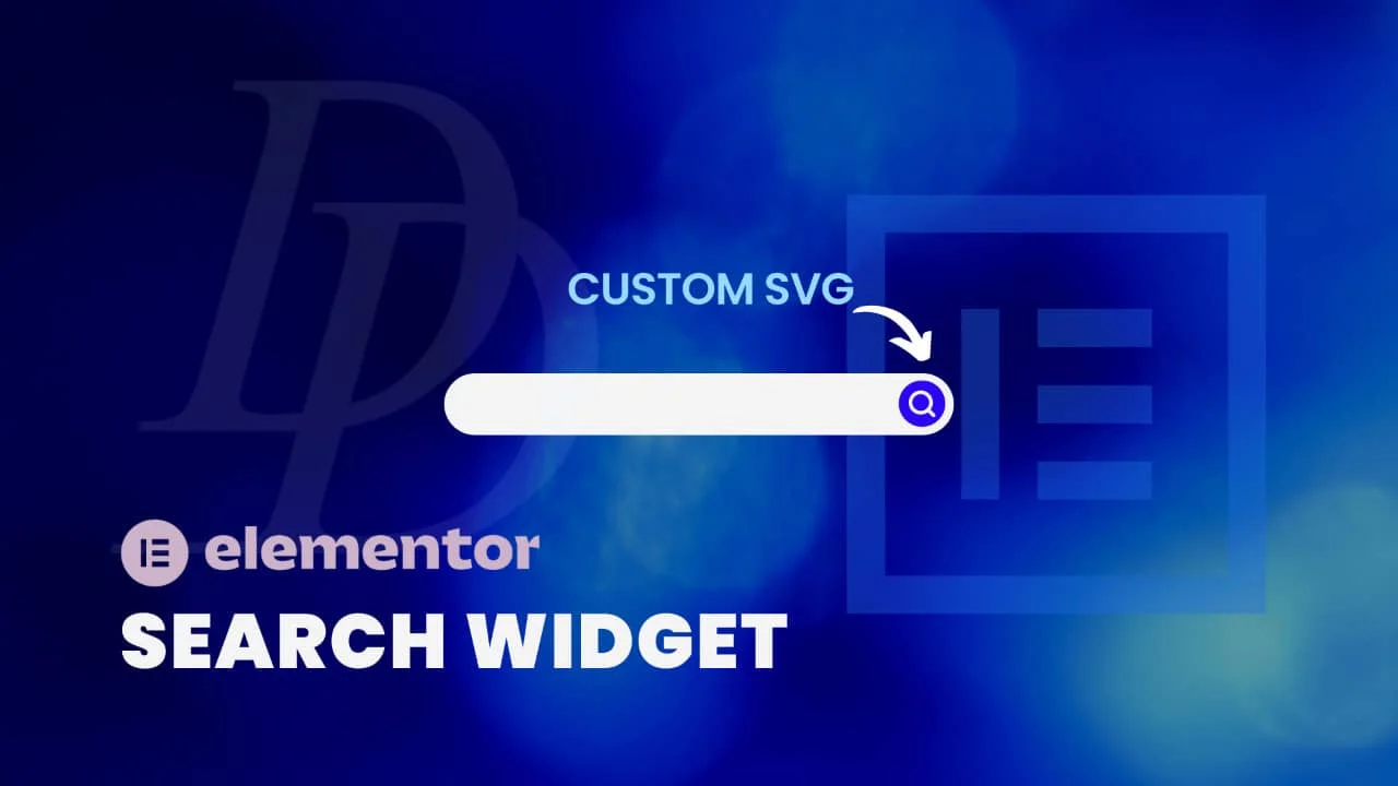 Enhance your Elementor search widget with custom SVG images
