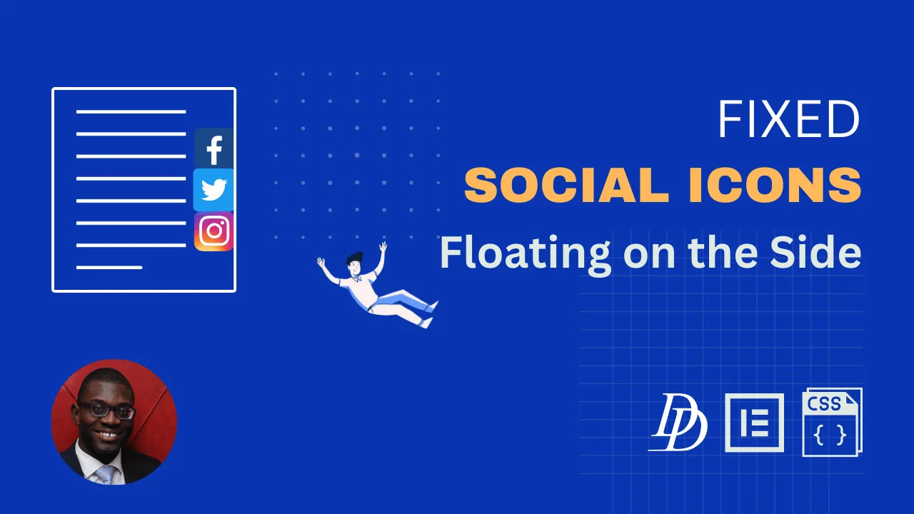 Create a slide-out social menu in Elementor