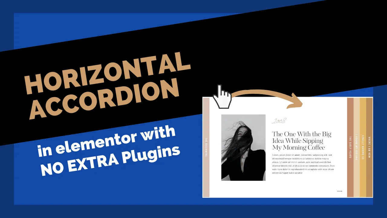 Build an Elementor Horizontal Accordion without extra addons